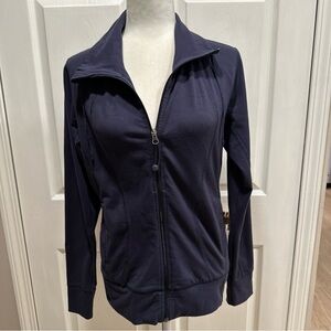Women's Navy Zip Up Jacket by Tuff Athletics